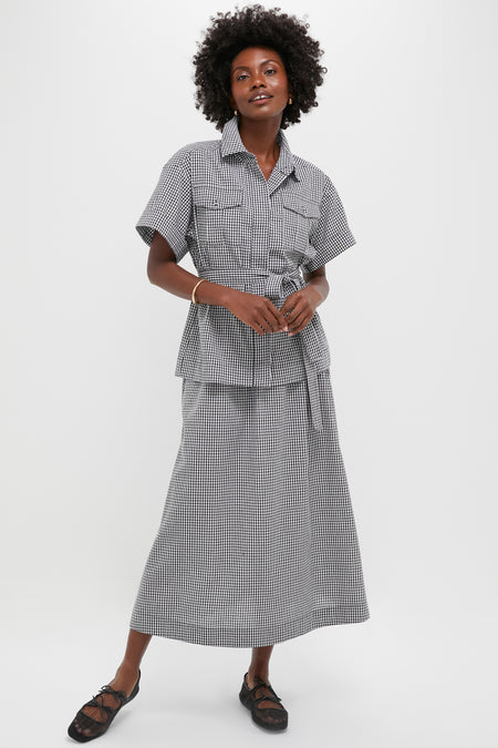 Black Gingham Ava Jacket