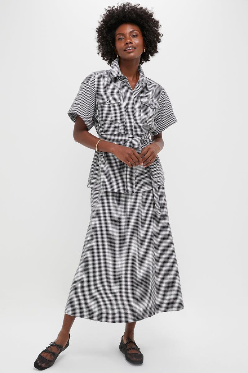 Black Gingham Ava Jacket