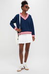 Navy and Red Turner Pullover