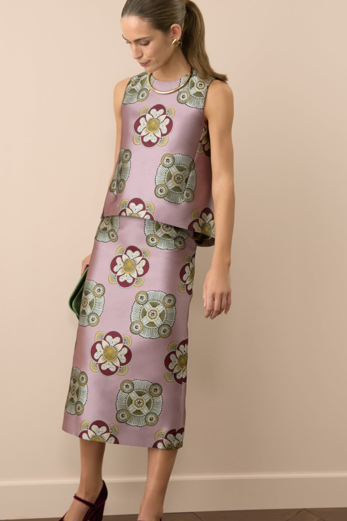 Nucleus Pink Pencil Skirt