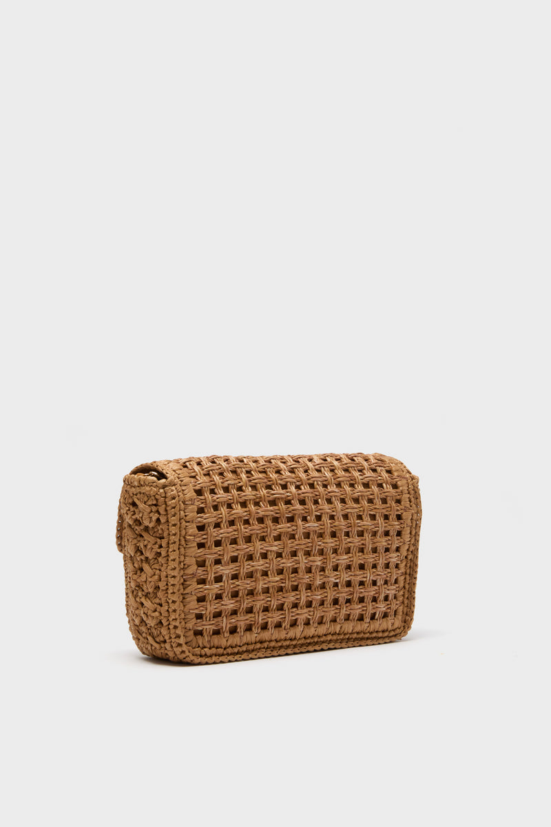 Tan Woven Crossbody