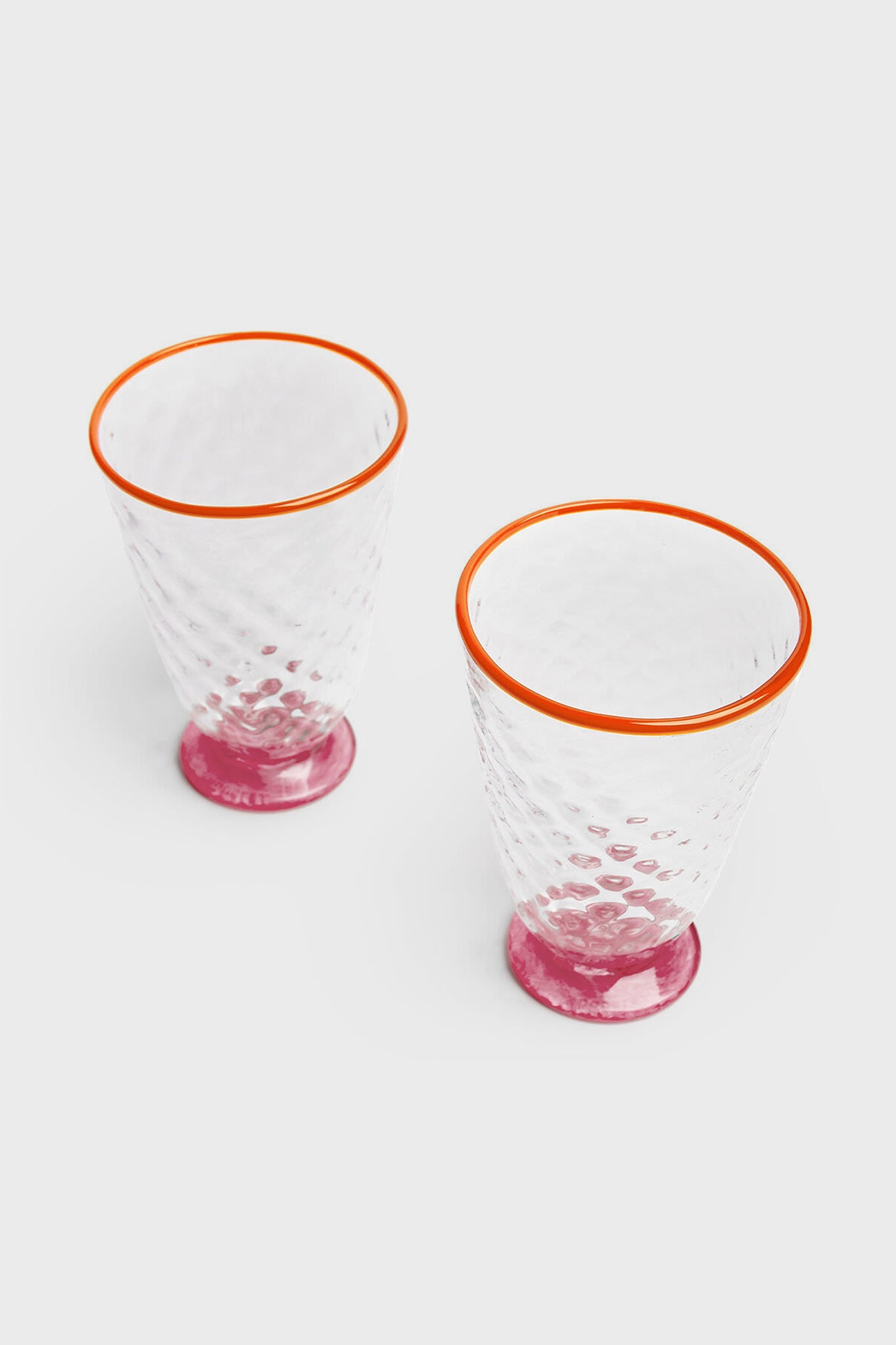Pink Quilted Glasses Set of 2