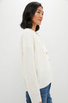 Ivory Cropped Cashmere Cocoon Cardigan
