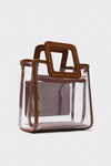 Clear and Tan Stadium Mini Shirley Bag