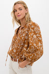 Burnt Orange Floral Long Sleeve Petunia Blouse