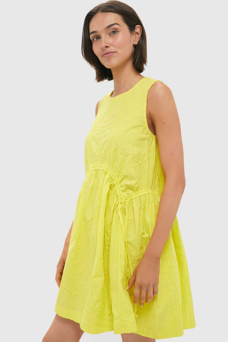 Yellow Camden Cotton Poplin Tank Mini Tunic