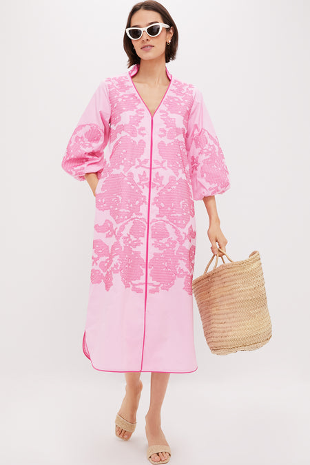 Pink Embroidery Arem Caftan
