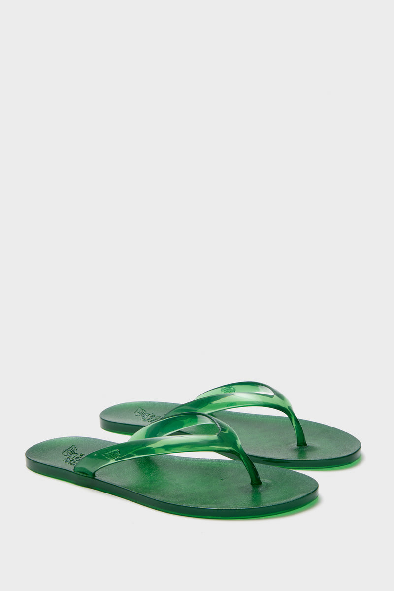 Green Jelly Flip Flops