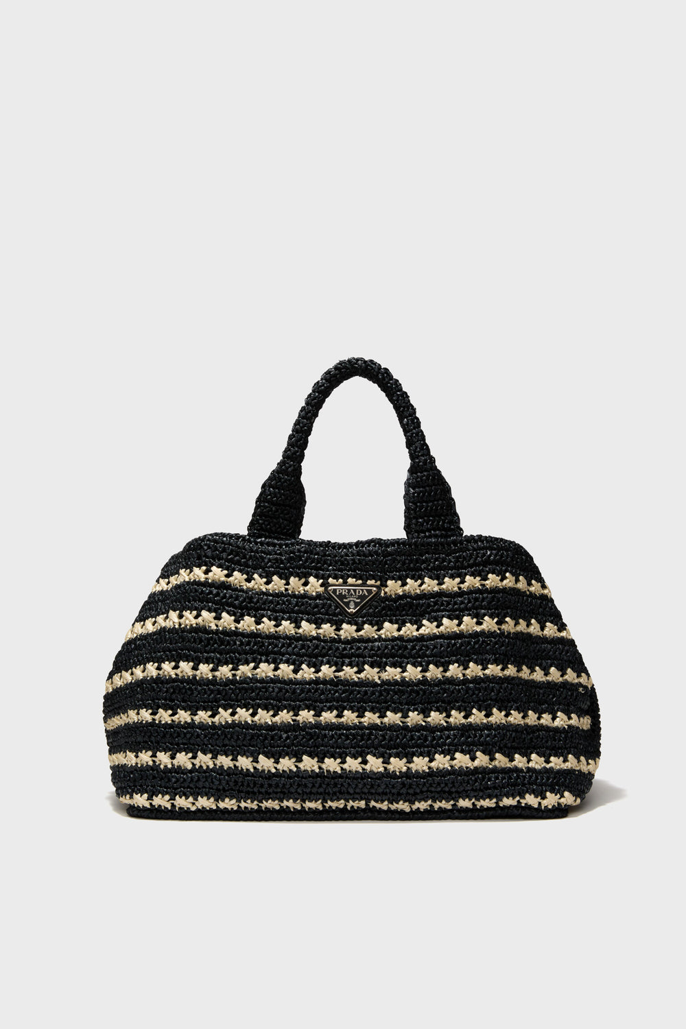 PRADA Raffia Canapa Tote
