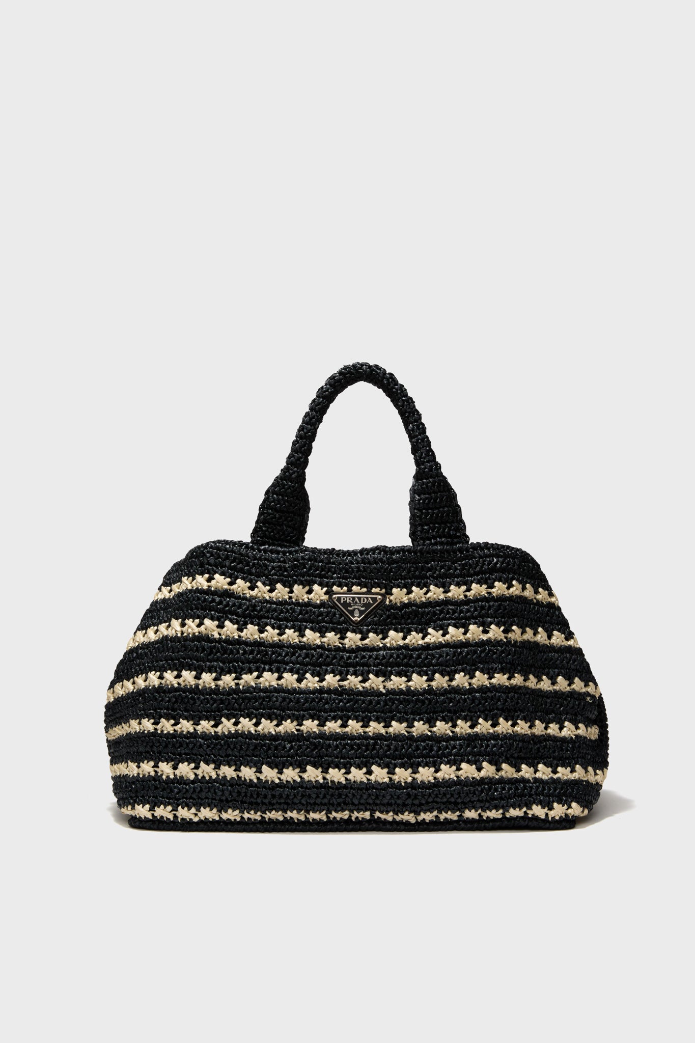 PRADA Raffia Canapa Tote