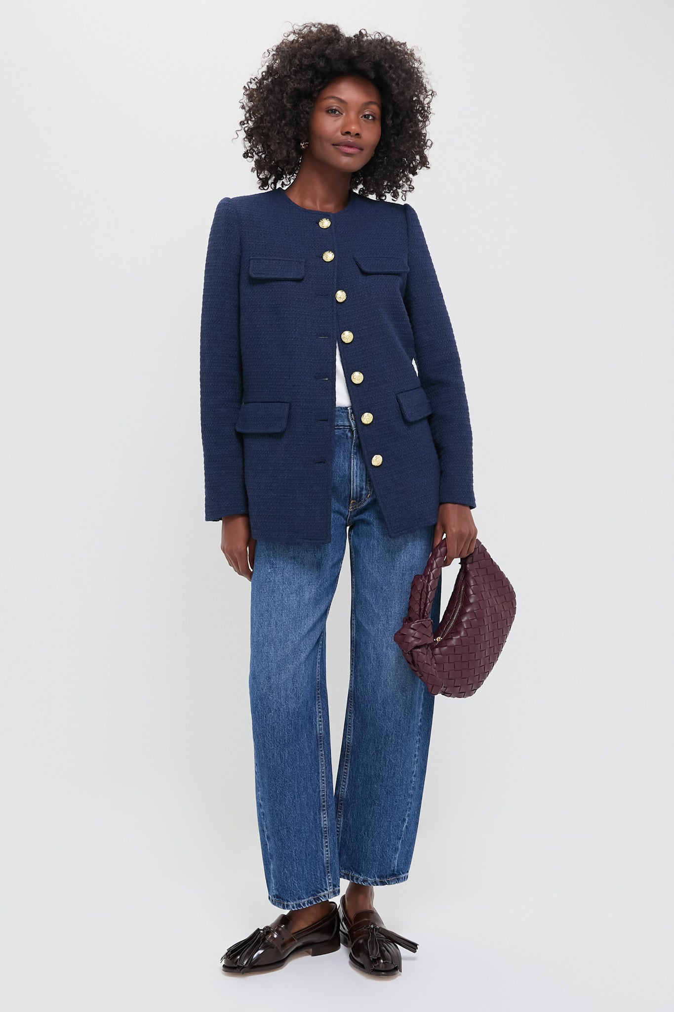 Navy Tweed Jennings Jacket