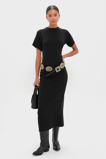 Black Swan Dolman Ruched Dress