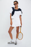 White Ric Rac 14 Inch Performance Jersey Lydia Tennis Skirt