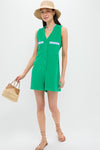 Green Terrycloth Myla Romper Coverup