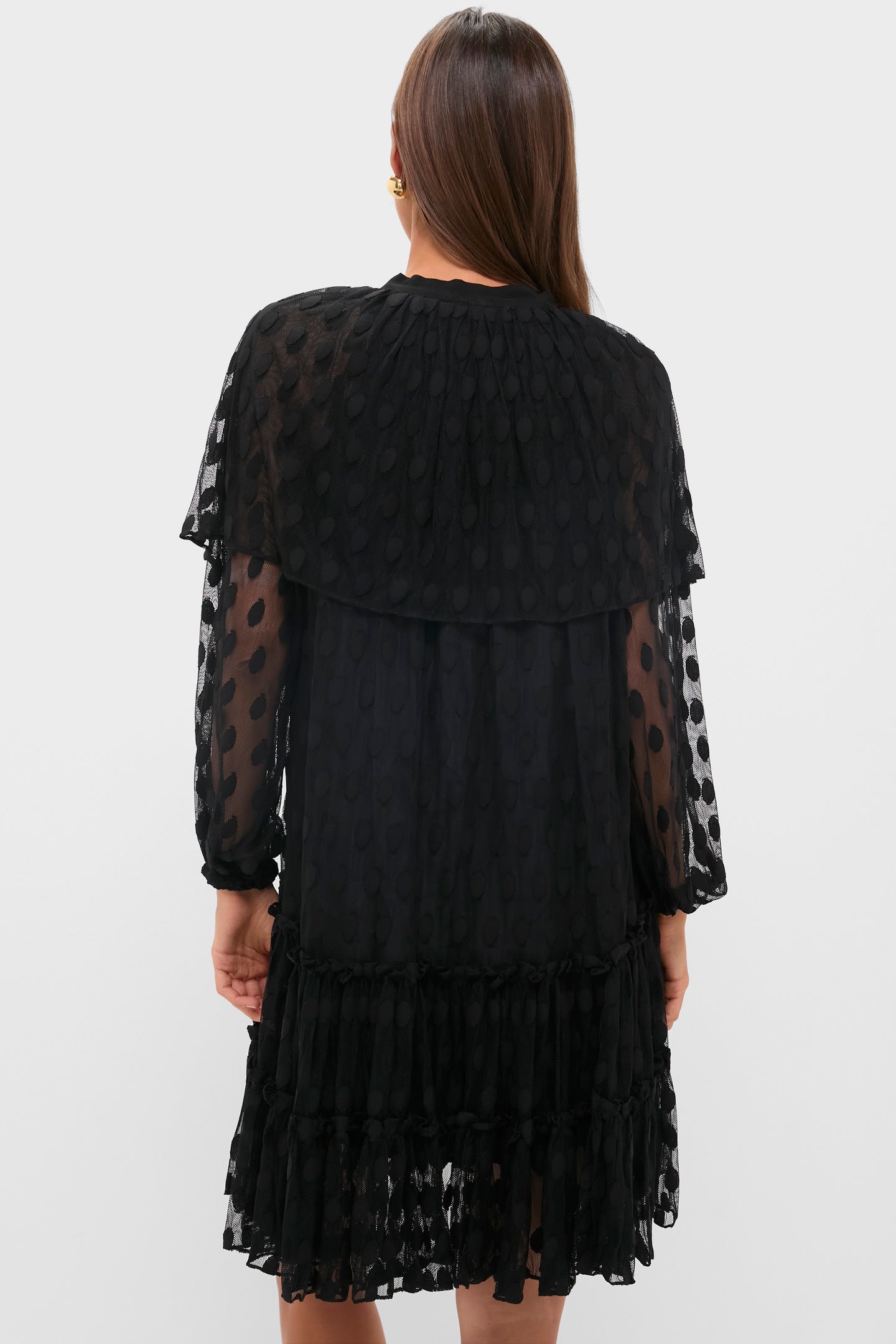 Noir Audette Lace Long Sleeve Mini Dress