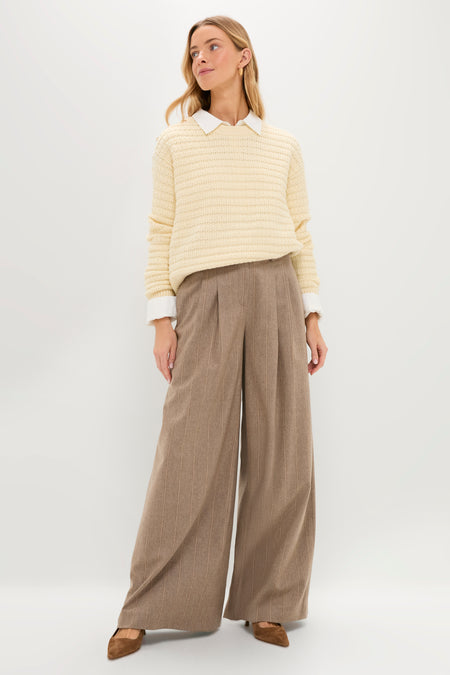 Cloud Cream Cotton Wool Stripe Sweater
