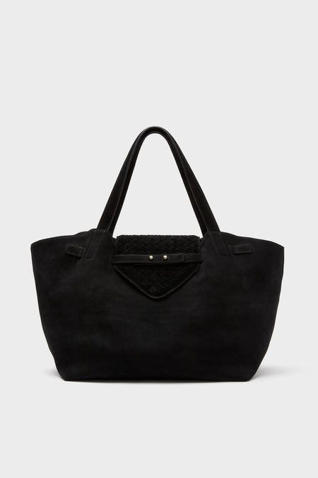 Black Suede Blaine Tote