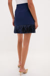 Navy Metallic Fringe Francie Mini Skirt