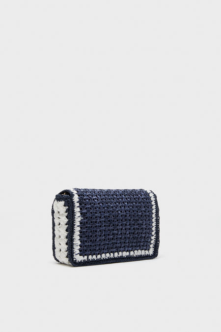 Navy Woven Crossbody