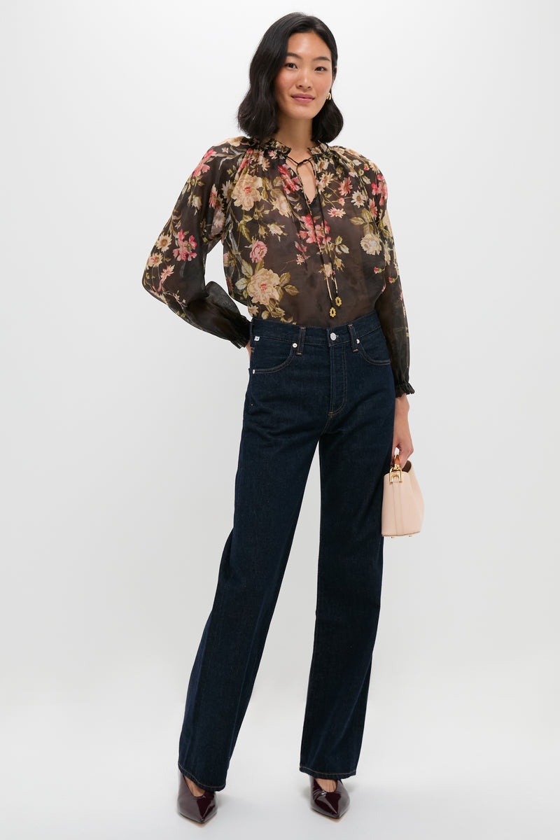 Multi Jolie Print Long Sleeve Top