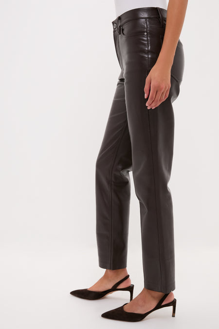 Deep Brown Recycled Leather Bruno Pant