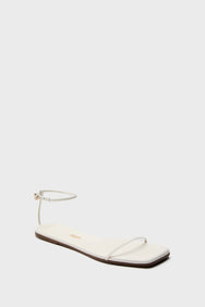 Cream Square Toe Twiggy Sandals