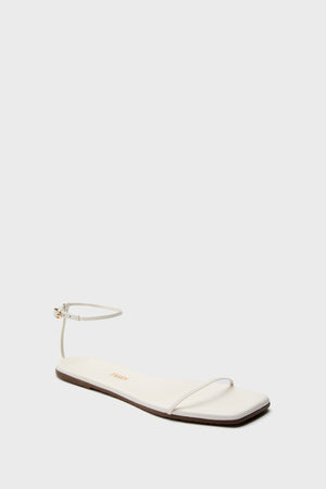 Cream Square Toe Twiggy Sandals