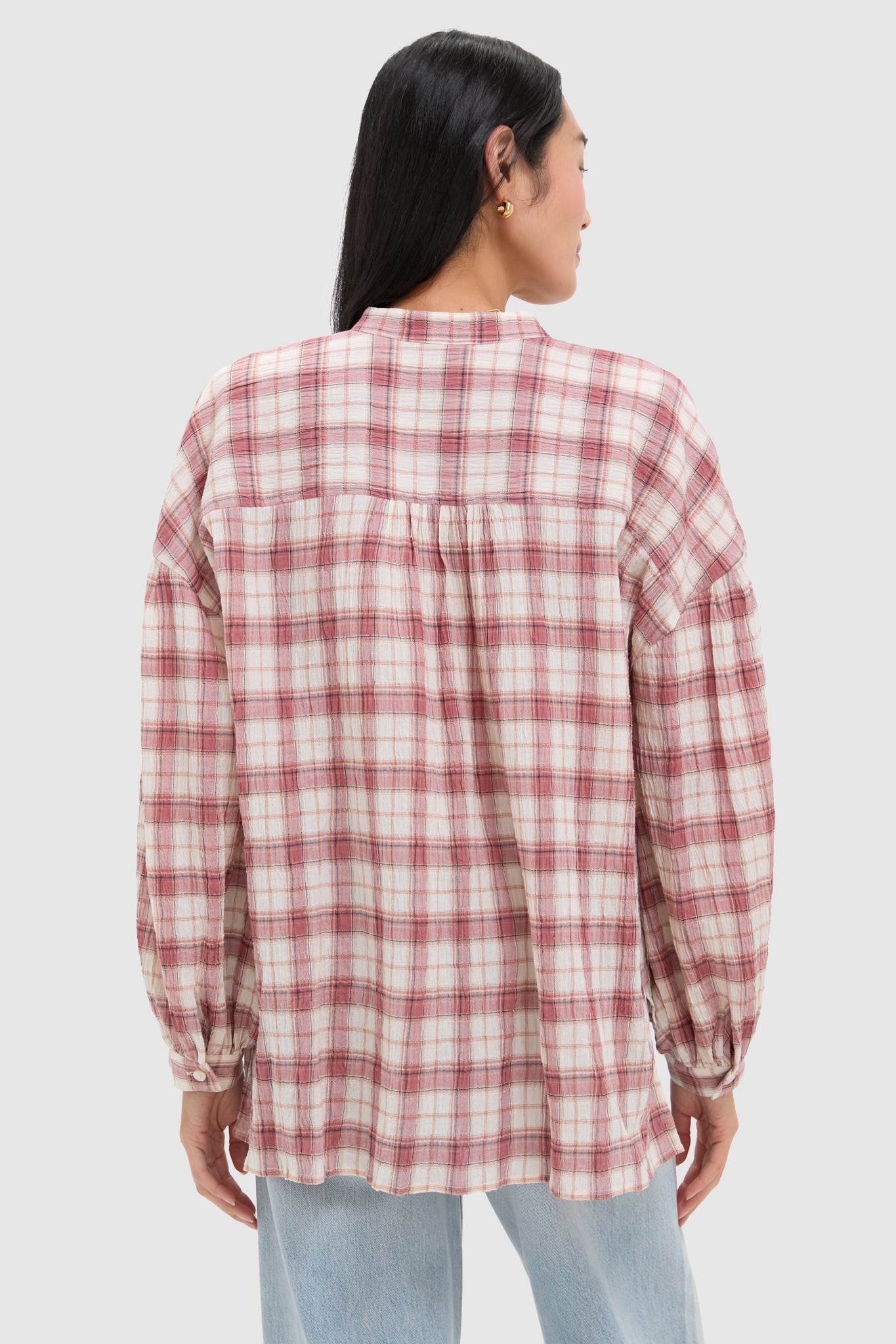 Pink and White Plaid Juliette Button Down