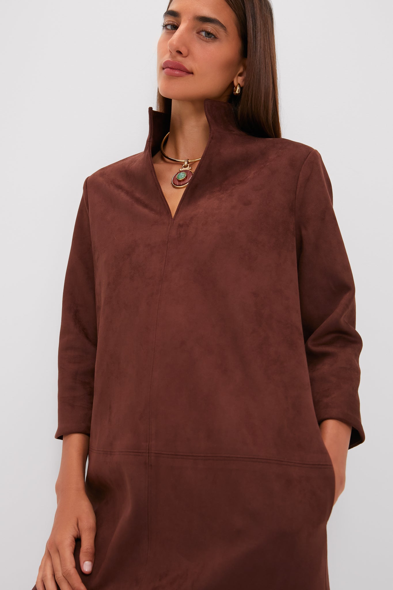 Tuckernuck Ganache Vegan Suede Clifton Dress Ganache / XS Tuckernuck Ganache Vegan Suede Clifton Dress Ganache / XS