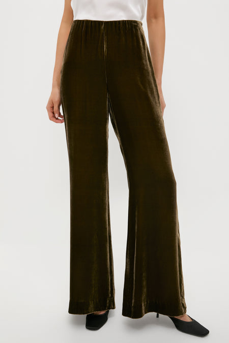 Olive Velvet Deja Pants