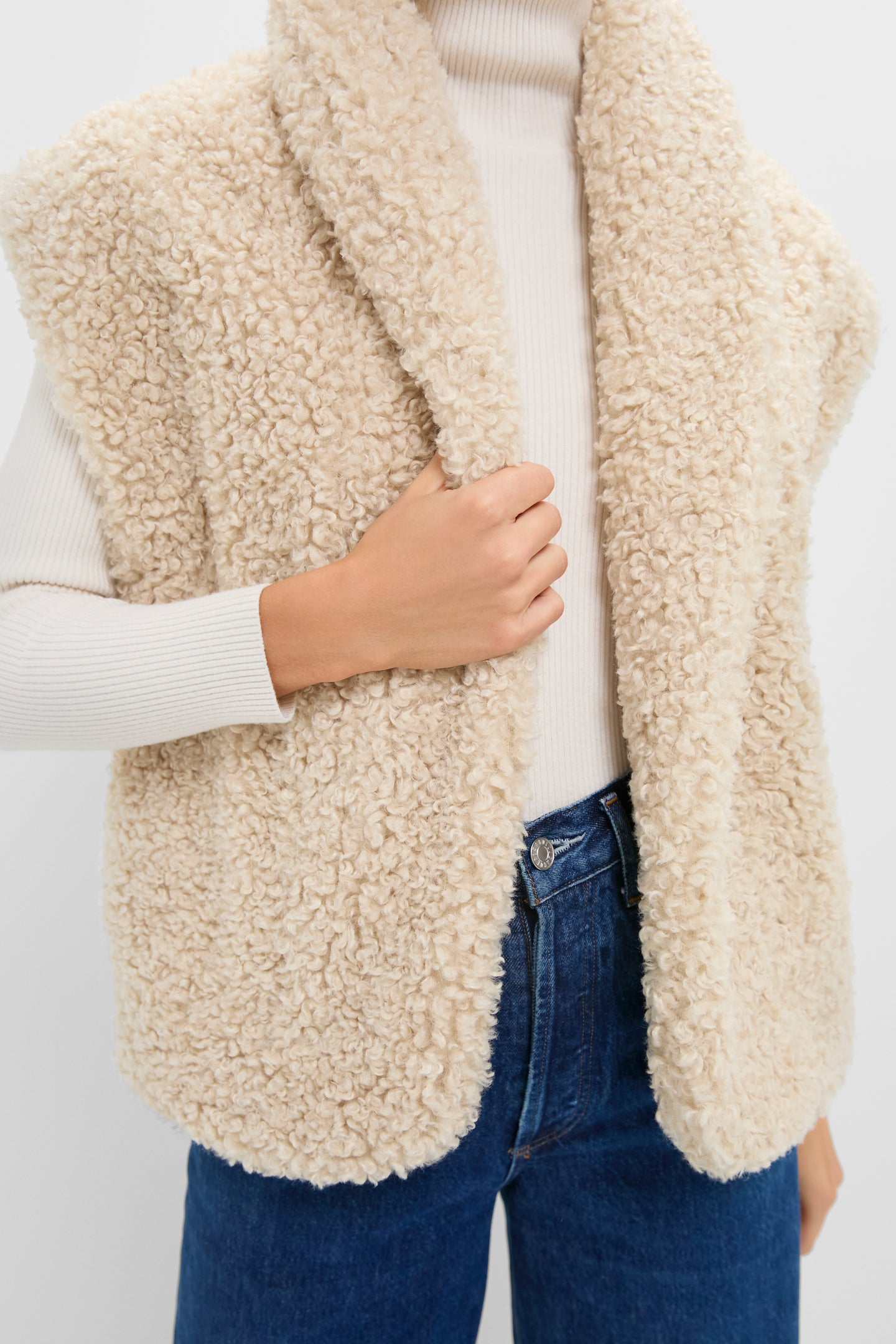 Oversized Aspen Sherpa Vest