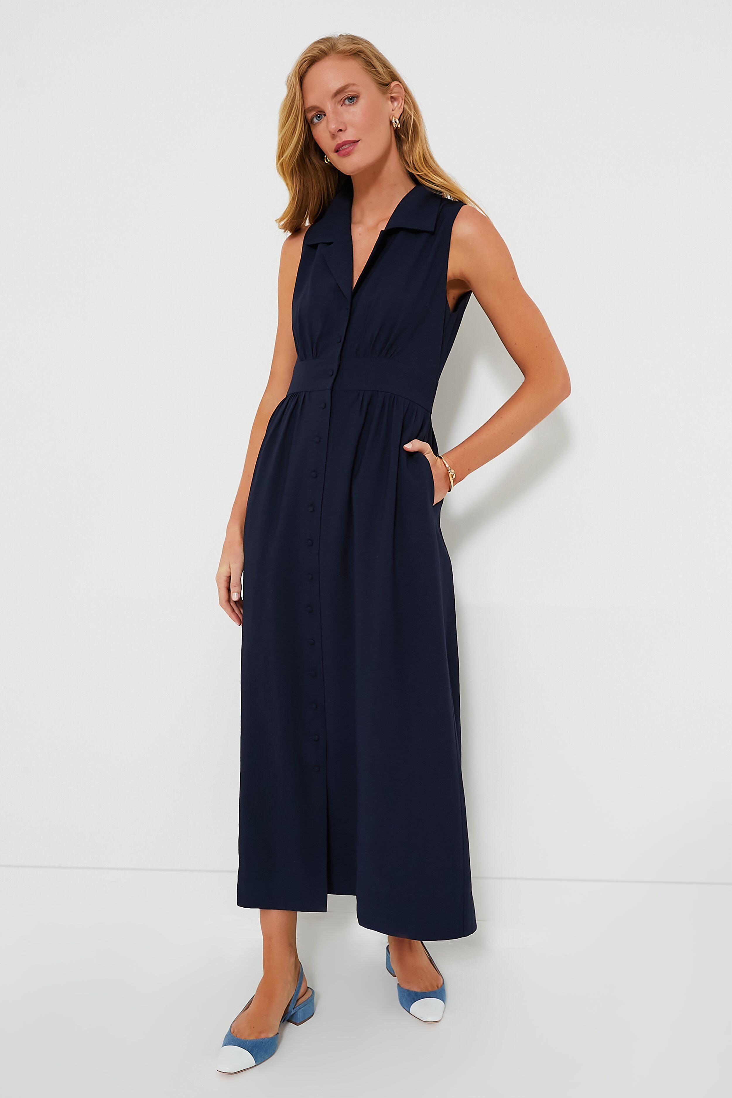 Navy tailored dress best sale