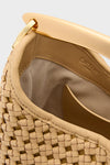 Butter Woven Leather Small Boomerang Bag