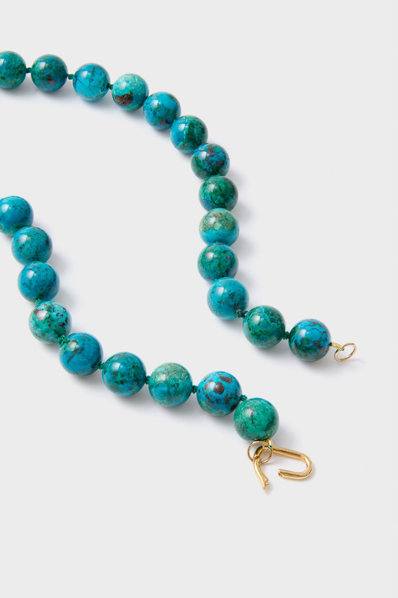 Exclusive Jumbo Chrysocolla Knotted Gemstone Necklace