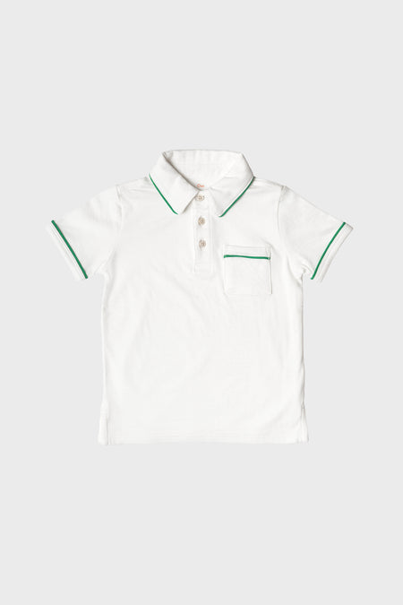 Exclusive Green Piping White Marco Polo
