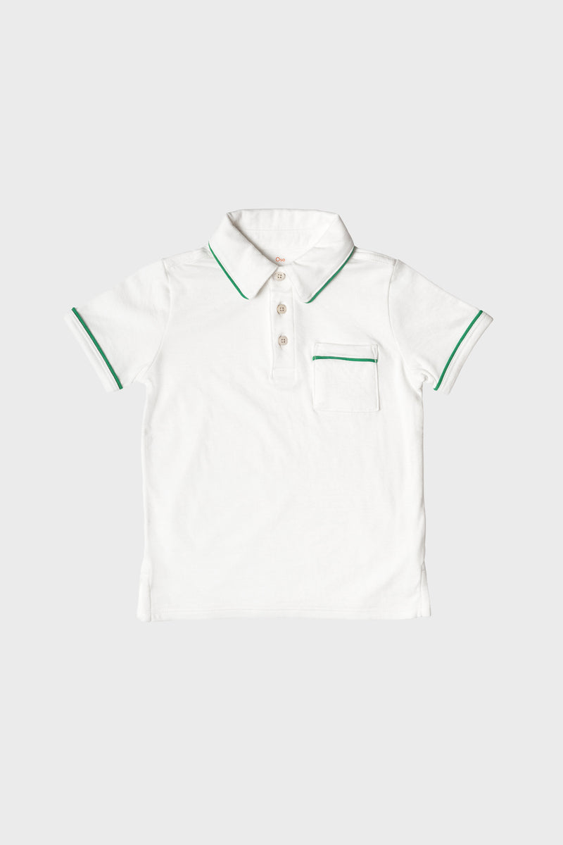 Exclusive Green Piping White Marco Polo