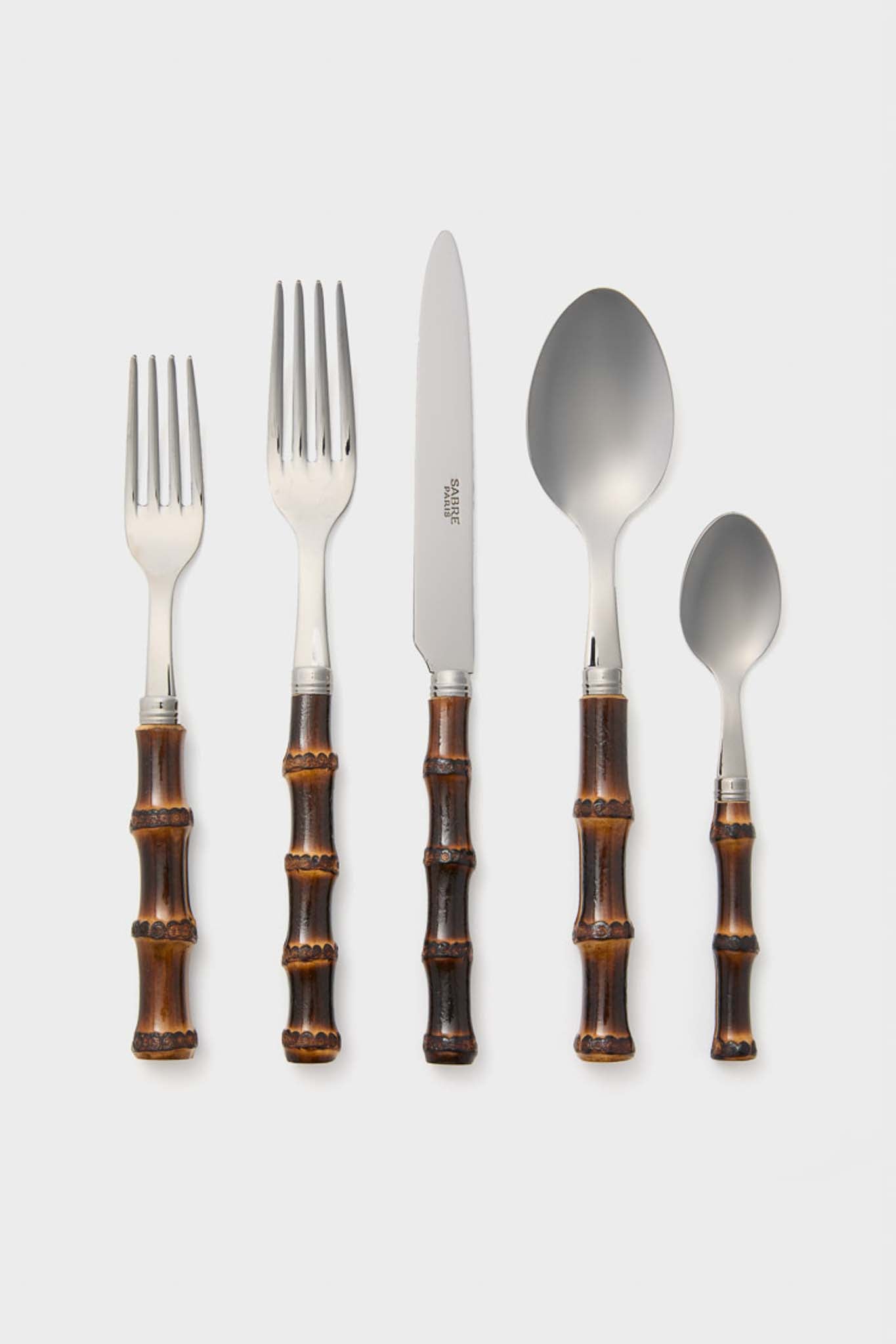 Panda Dark Bamboo 5 Piece Place Setting | Sabre Paris | Tuckernuck