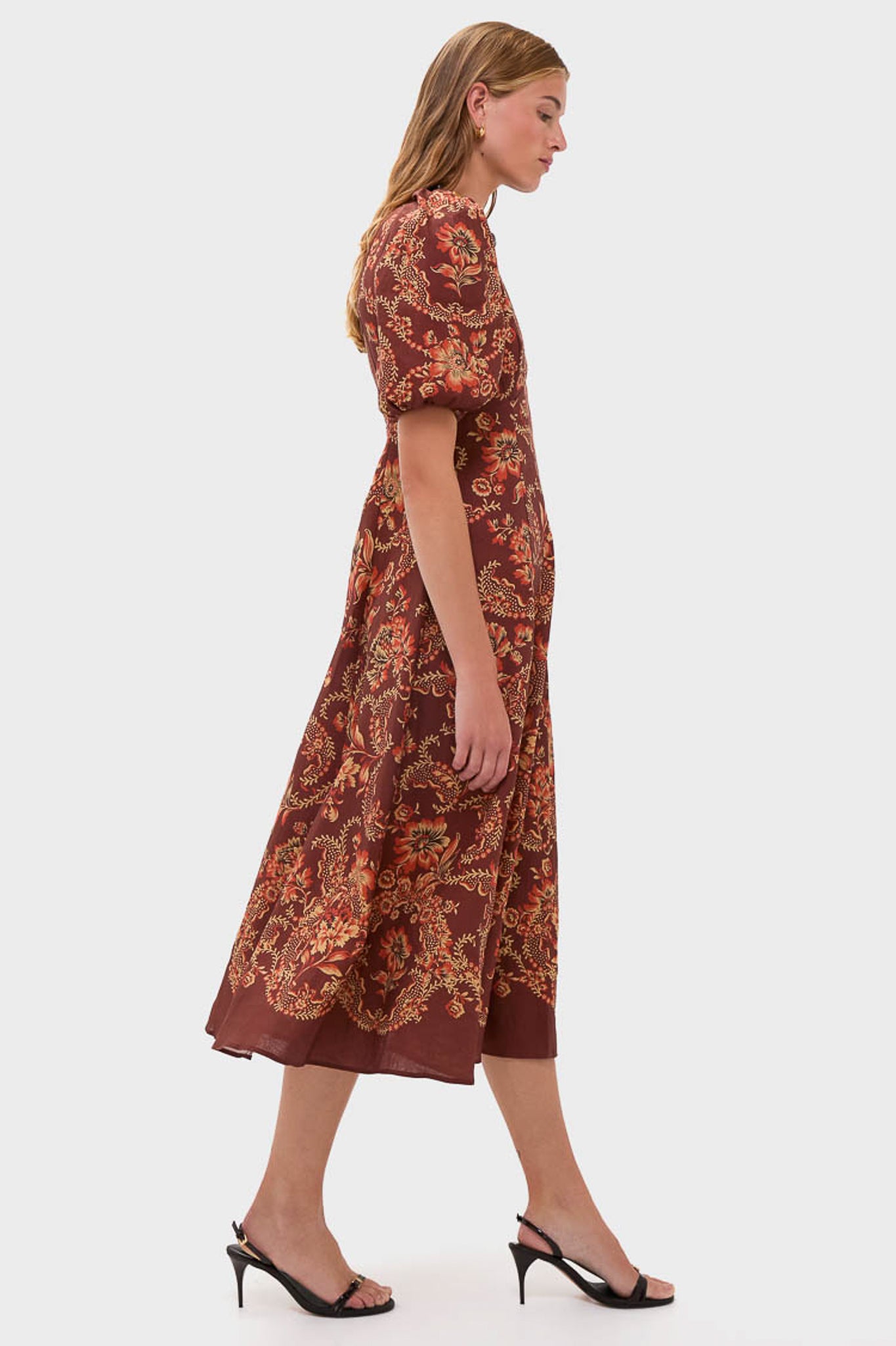 Burgundy Seraphine Midi Dress