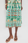 Green Tribal Botanic Claudia Dress