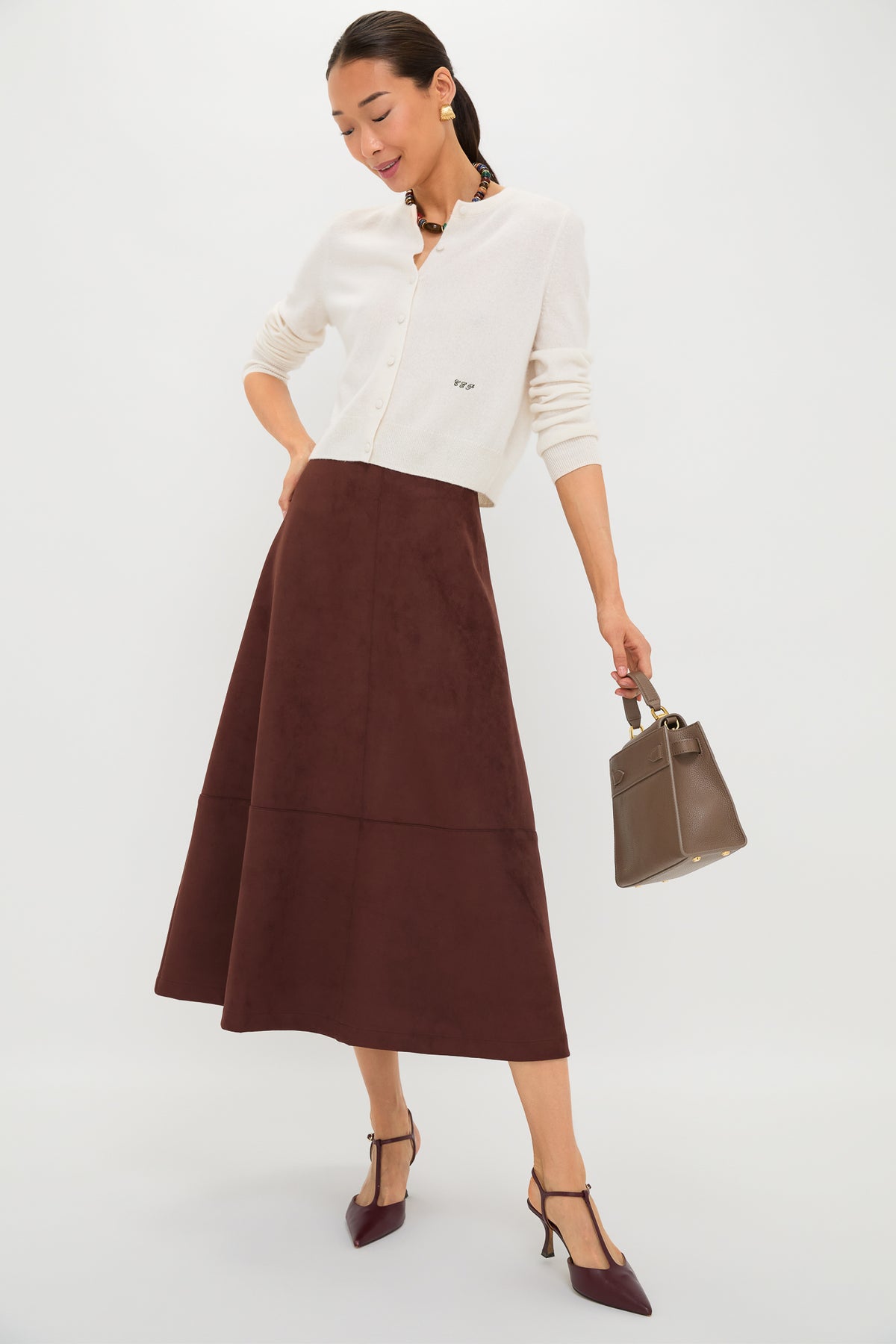 Ganache Vegan Suede Veronica Skirt