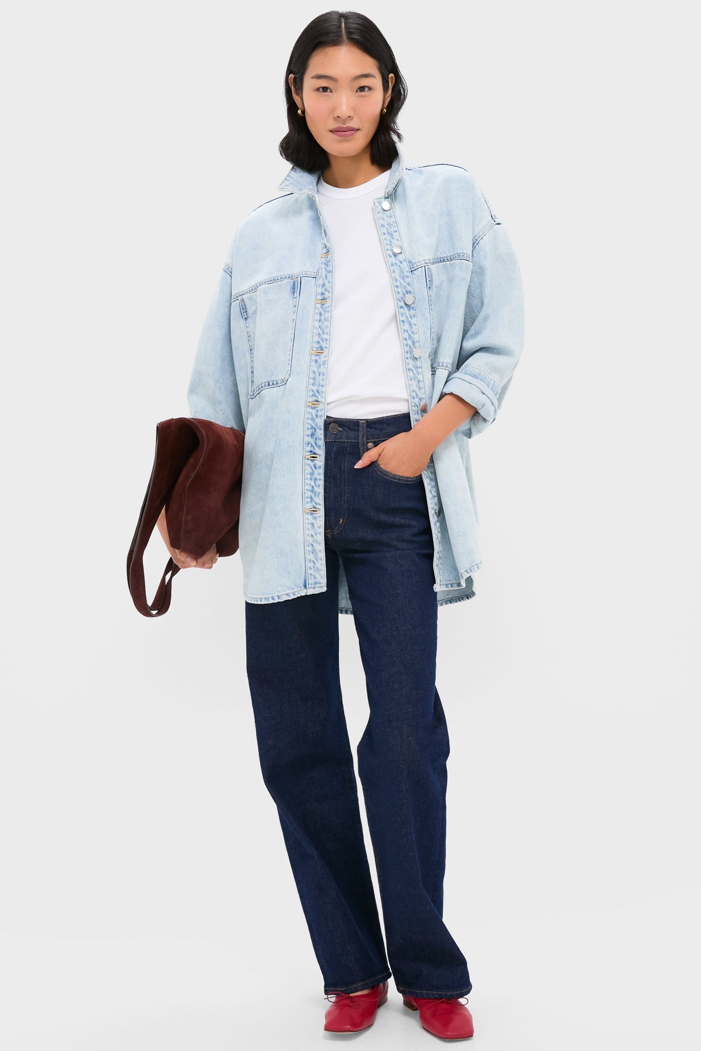 seya. PUFFY SHIRT SILK DENIM BLOUSON 【公式通販】