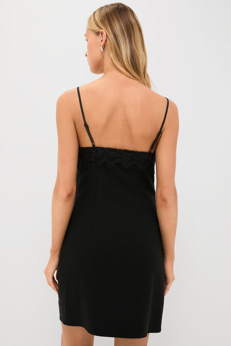 Black Lace Sabrina Mini Dress