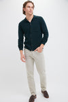 Forest Green Merino Cardigan