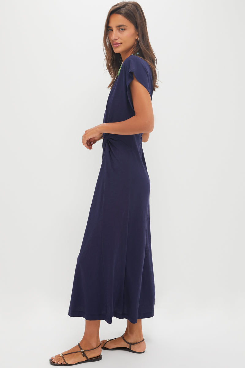 Navy Volta Twist Midi