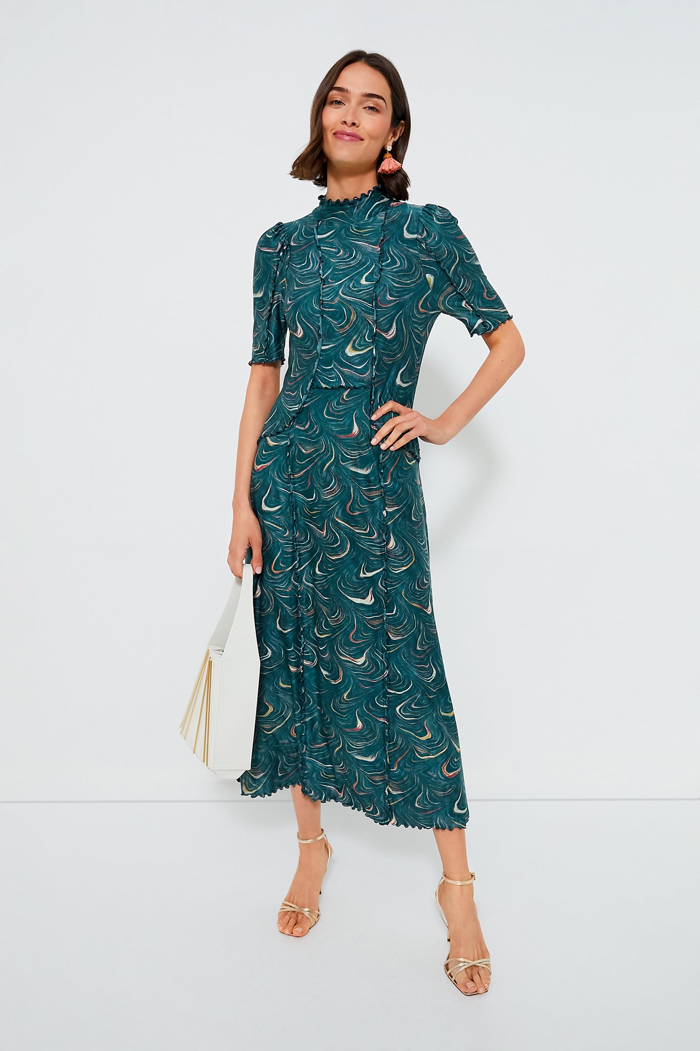 Green Amara Marble Print Long Sleeve Dress | Sea New York Green Amara Marble Print Long Sleeve Dress | Sea New York