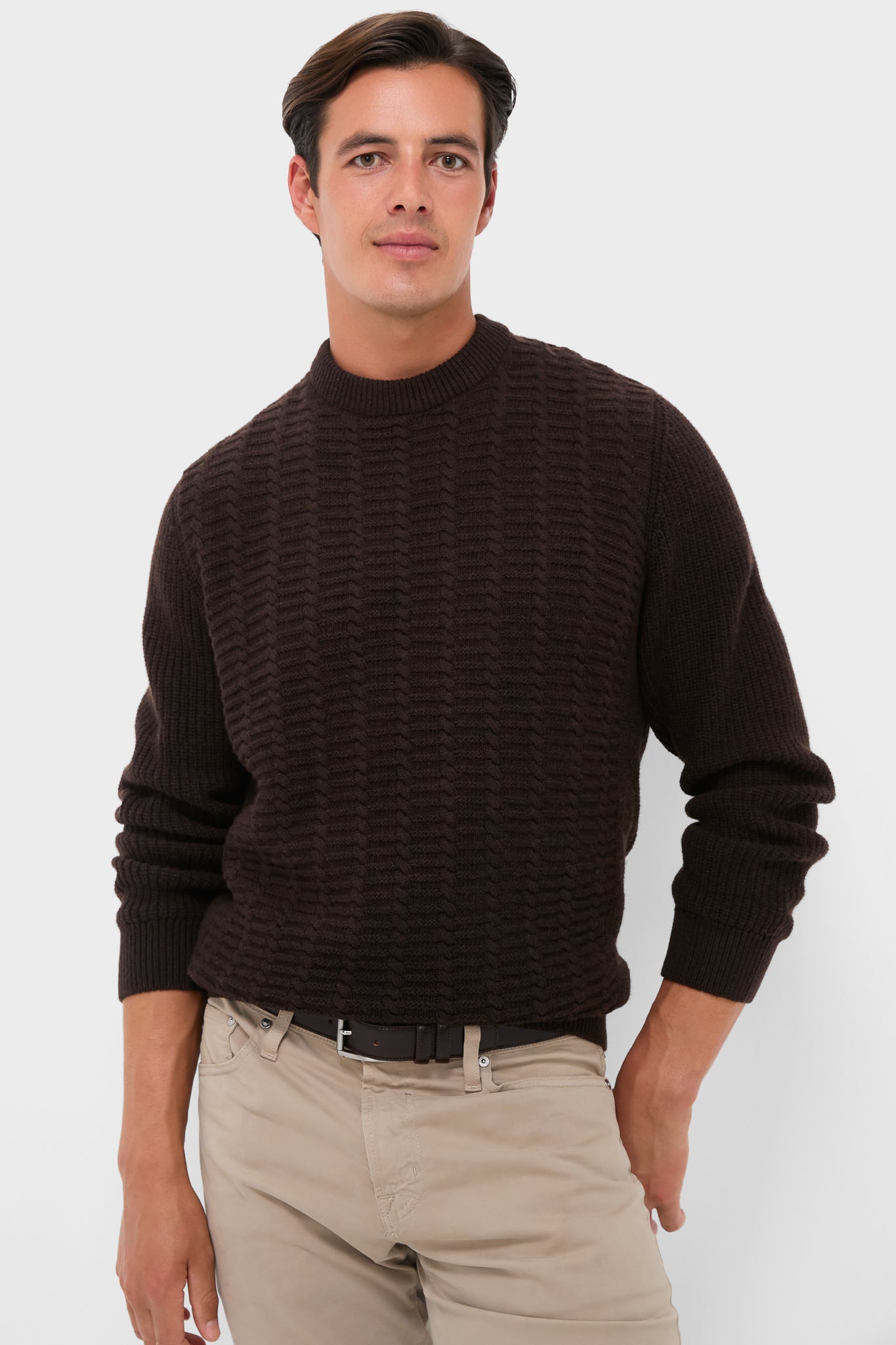 【BARBOUR】ニット Dark Oak Cleveland Crew Neck Sweater | Barbour