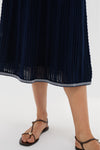 Navy with White Trim Knit Anne Dress