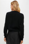 Black Cashmere Riley Cardigan