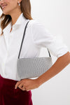 Silver Diamante Sophia Shoulder Bag