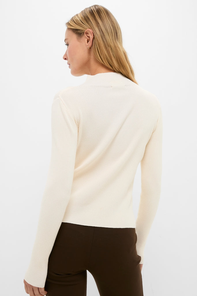 Cream Ribbed Holden Turtleneck